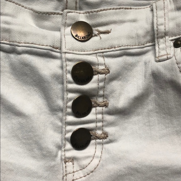 Billabong Buttoned Up White Jean Shorts - Picture 10 of 12